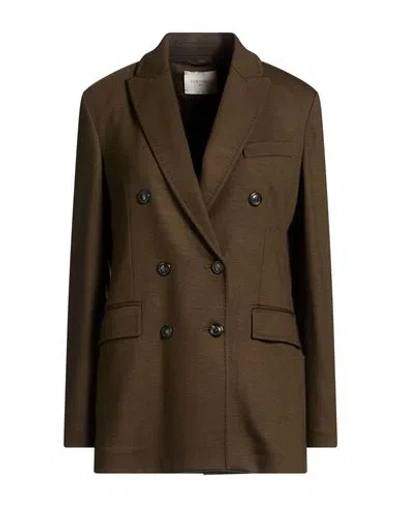 Circolo 1901 Woman Blazer Military Green Size 10 Virgin Wool, Cashmere, Polyamide