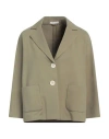Circolo 1901 Woman Blazer Military Green Size 12 Cotton, Lycra