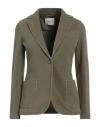 Circolo 1901 Woman Blazer Military Green Size 10 Cotton, Elastane