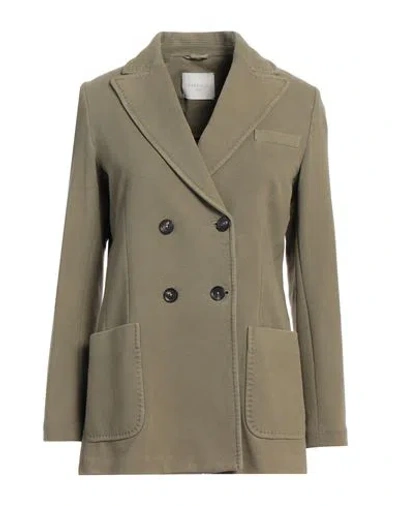 Circolo 1901 Woman Blazer Military Green Size 6 Cotton, Elastane
