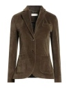 Circolo 1901 Woman Blazer Military Green Size 6 Cotton, Polyester In Multi