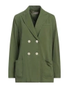 Circolo 1901 Woman Blazer Military Green Size 8 Cotton, Elastane