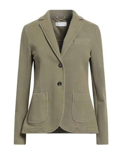Circolo 1901 Woman Blazer Military Green Size 8 Cotton, Elastane