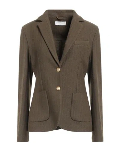 Circolo 1901 Woman Blazer Military Green Size 8 Virgin Wool