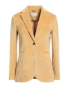 Circolo 1901 Woman Blazer Mustard Size 10 Cotton, Polyester