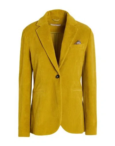 Circolo 1901 Woman Blazer Mustard Size 6 Cotton, Polyester In Yellow