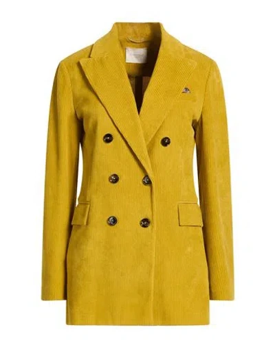 Circolo 1901 Woman Blazer Mustard Size 8 Cotton, Polyester In Yellow