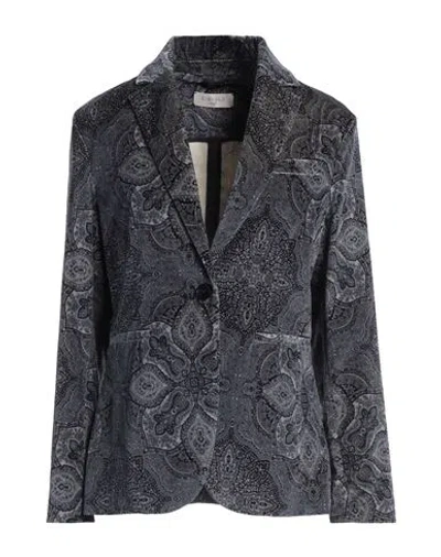 Circolo 1901 Woman Blazer Navy Size 6 Cotton, Elastane In Navy Blue