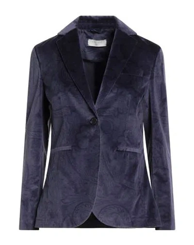 Circolo 1901 Woman Blazer Navy Size 10 Cotton, Elastane