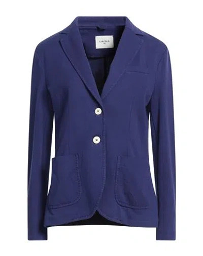 Circolo 1901 Woman Blazer Navy Size 10 Cotton, Elastane In Blue