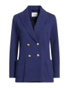 Circolo 1901 Woman Blazer Navy Size 12 Cotton, Elastane In Blue