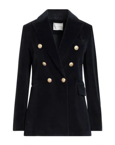 Circolo 1901 Woman Blazer Navy Size 12 Cotton, Polyester