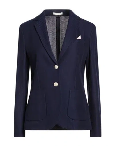 Circolo 1901 Woman Blazer Navy Size 6 Cotton In Blue