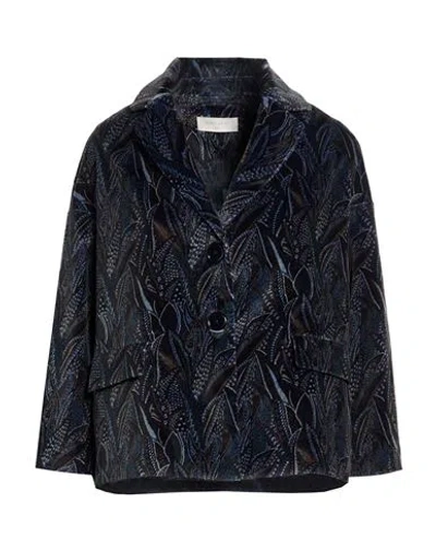 Circolo 1901 Woman Blazer Navy Size 6 Cotton, Elastane In Black