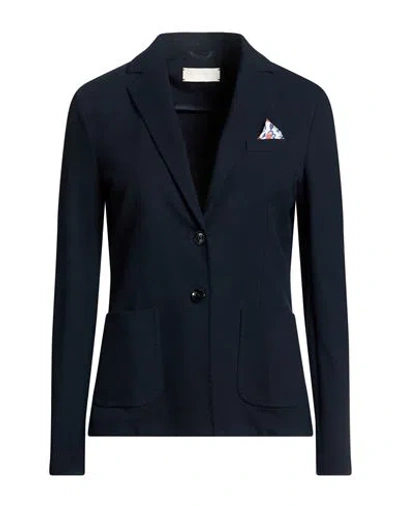 Circolo 1901 Woman Blazer Navy Size 6 Cotton, Elastane In Black