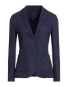 Circolo 1901 Woman Blazer Navy Size 8 Wool, Cashmere