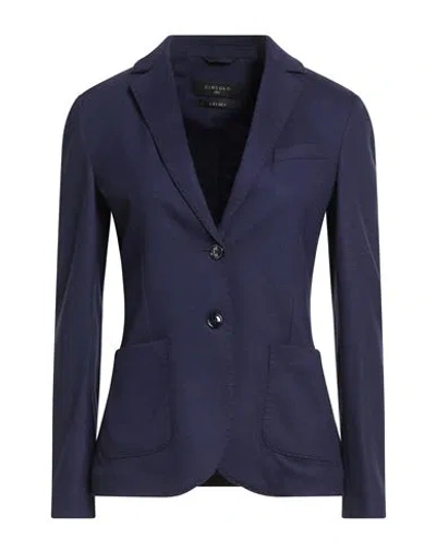 Circolo 1901 Woman Blazer Navy Size 8 Wool, Cashmere