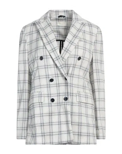 Circolo 1901 Woman Blazer Off White Size 6 Cotton, Elastane