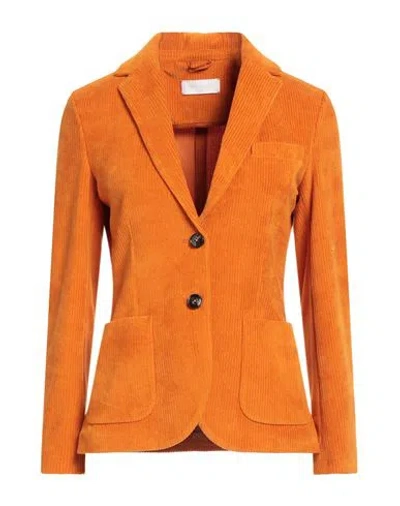 Circolo 1901 Woman Blazer Orange Size 10 Cotton, Polyester