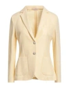 Circolo 1901 Woman Blazer Pastel Yellow Size 6 Cotton, Linen