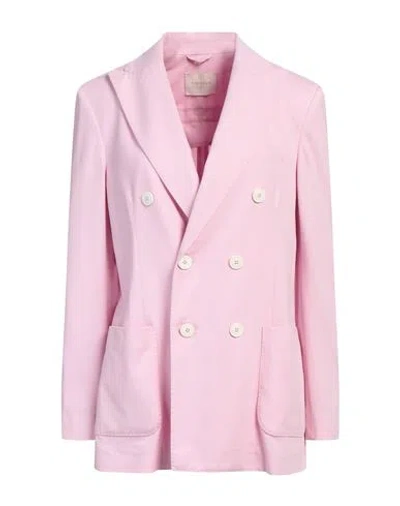 Circolo 1901 Woman Blazer Pink Size 12 Cotton, Elastane