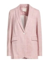 Circolo 1901 Woman Blazer Pink Size 12 Cotton, Elastane In Pink