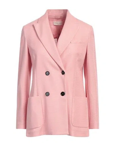 Circolo 1901 Woman Blazer Pink Size 12 Cotton, Linen