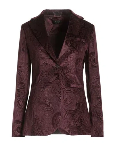 Circolo 1901 Woman Blazer Plum Size 10 Cotton, Elastane In Purple