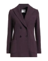 Circolo 1901 Woman Blazer Plum Size 4 Cotton, Elastane In Purple