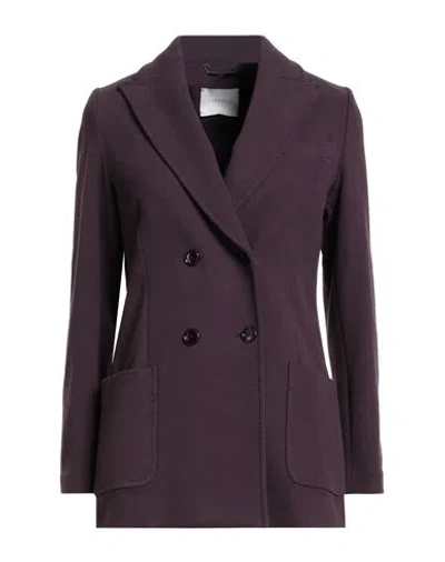 Circolo 1901 Woman Blazer Plum Size 4 Cotton, Elastane In Purple