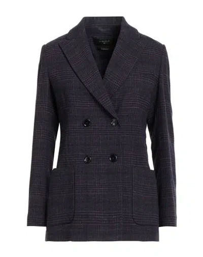 Circolo 1901 Woman Blazer Purple Size 10 Virgin Wool, Polyamide, Silk, Linen, Elastane