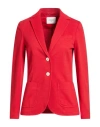 Circolo 1901 Woman Blazer Red Size 14 Cotton, Elastane