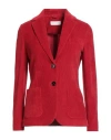 Circolo 1901 Woman Blazer Red Size 4 Cotton, Polyester In Red