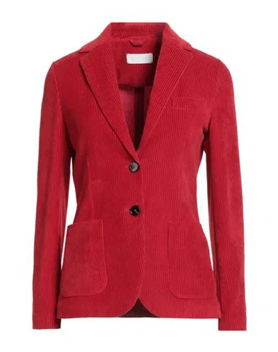 Circolo 1901 Woman Blazer Red Size 4 Cotton, Polyester