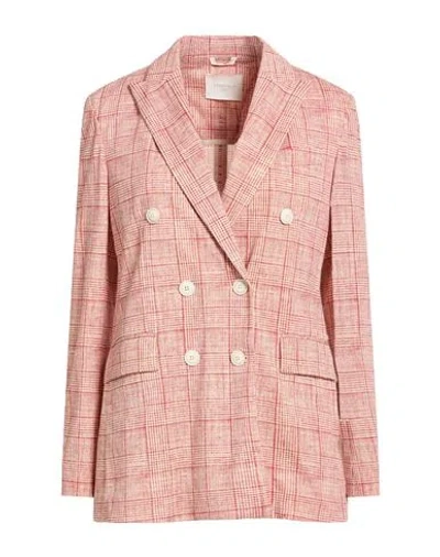 Circolo 1901 Woman Blazer Rust Size 8 Cotton, Elastane In Red