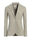 Circolo 1901 Woman Blazer Sage Green Size 10 Cotton, Elastane In Sage Green