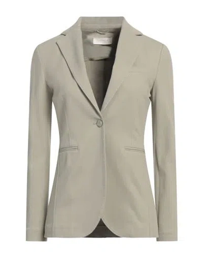 Circolo 1901 Woman Blazer Sage Green Size 10 Cotton, Elastane