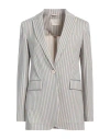 Circolo 1901 Woman Blazer Sage Green Size 6 Cotton, Elastane