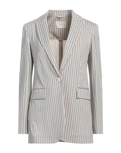 Circolo 1901 Woman Blazer Sage Green Size 6 Cotton, Elastane