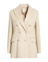 Circolo 1901 Woman Blazer Sand Size 10 Linen, Cotton In Neutral