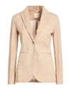Circolo 1901 Woman Blazer Sand Size 6 Cotton, Elastane In Sand