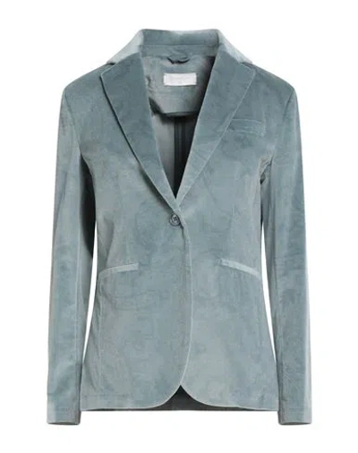Circolo 1901 Woman Blazer Sky Blue Size 10 Cotton, Elastane