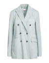 Circolo 1901 Woman Blazer Midnight Blue Size 8 Cotton, Linen