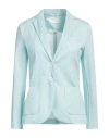 Circolo 1901 Woman Blazer Sky Blue Size 4 Cotton, Elastane