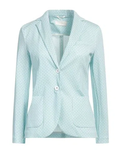Circolo 1901 Woman Blazer Sky Blue Size 4 Cotton, Elastane