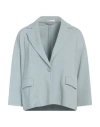 Circolo 1901 Woman Blazer Light Blue Size 8 Cotton, Elastane In Blue