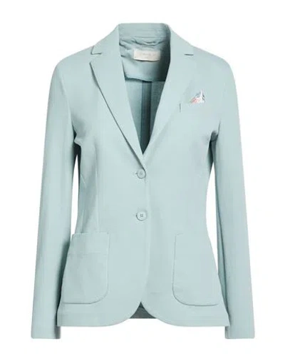Circolo 1901 Woman Blazer Sky Blue Size 8 Cotton, Elastane