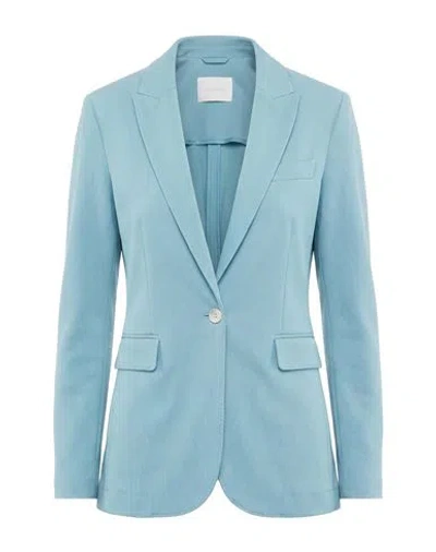 Circolo 1901 Woman Blazer Slate Blue Size 6 Cotton, Elastane