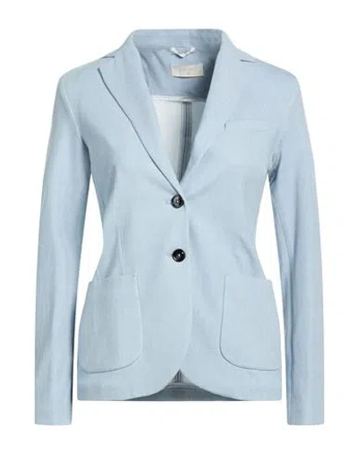 Circolo 1901 Woman Blazer Slate Blue Size 8 Cotton, Elastane
