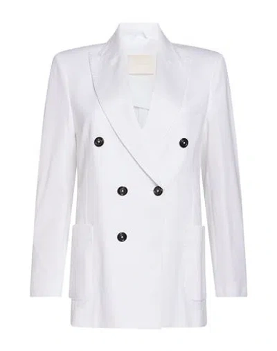 Circolo 1901 Woman Blazer White Size 2 Cotton, Elastane